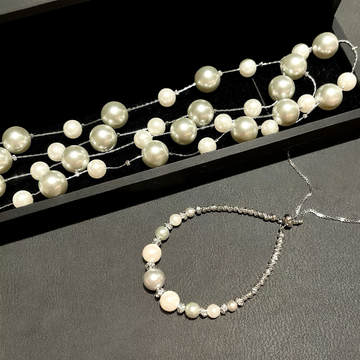 Gradient Gray Shell Pearl Bracelet: Elegant Glow for Daily & Special Moments