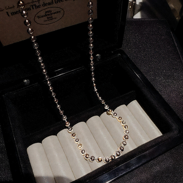 Handmade Two-Tone Sparkling Necklace | 18K Gold Plated