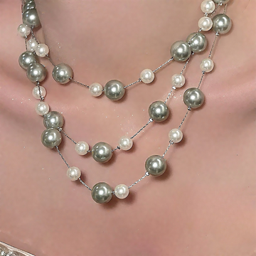 Morandi Multi-layer Drop Gradient Long Necklace