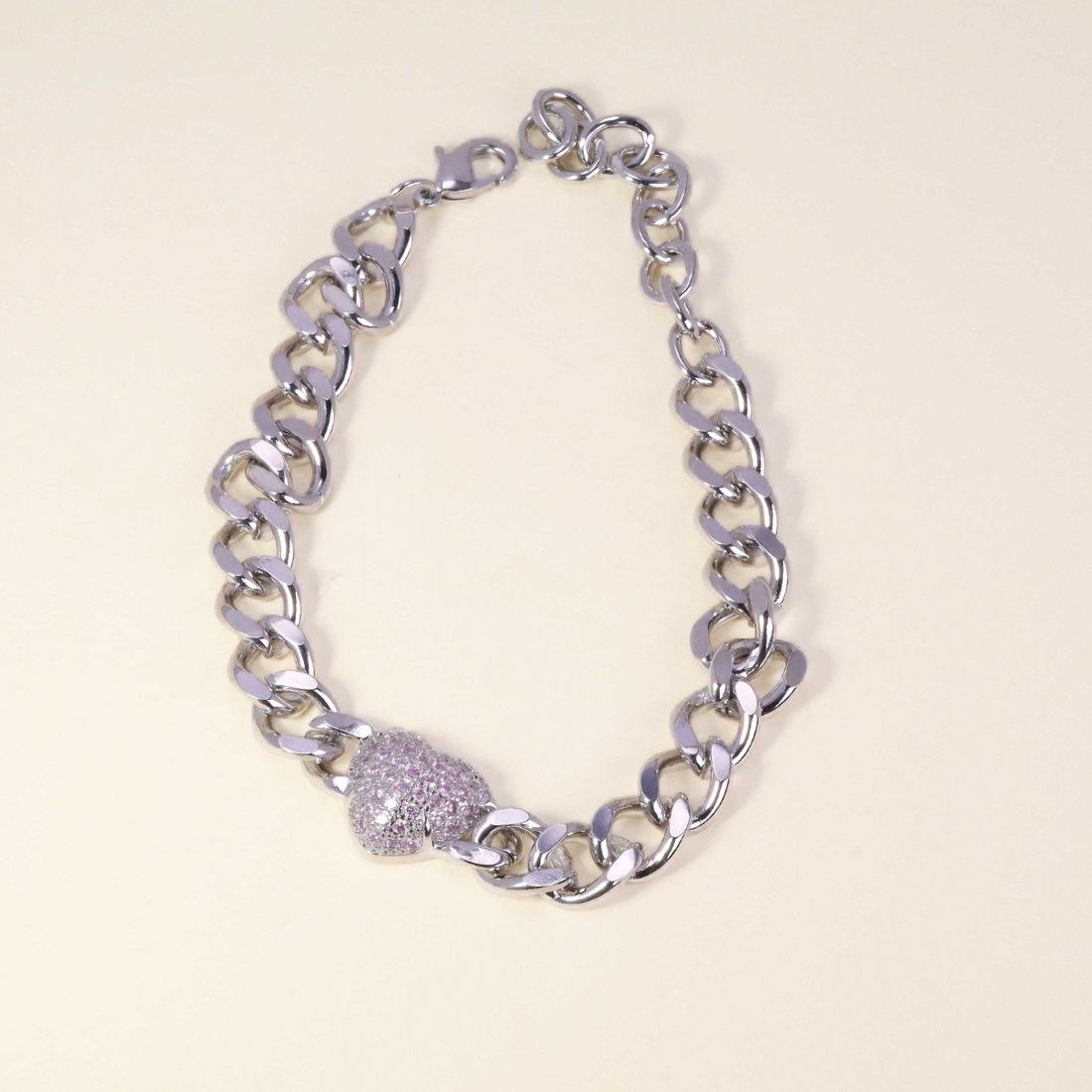  Shaped Zircon Chain Bracelet