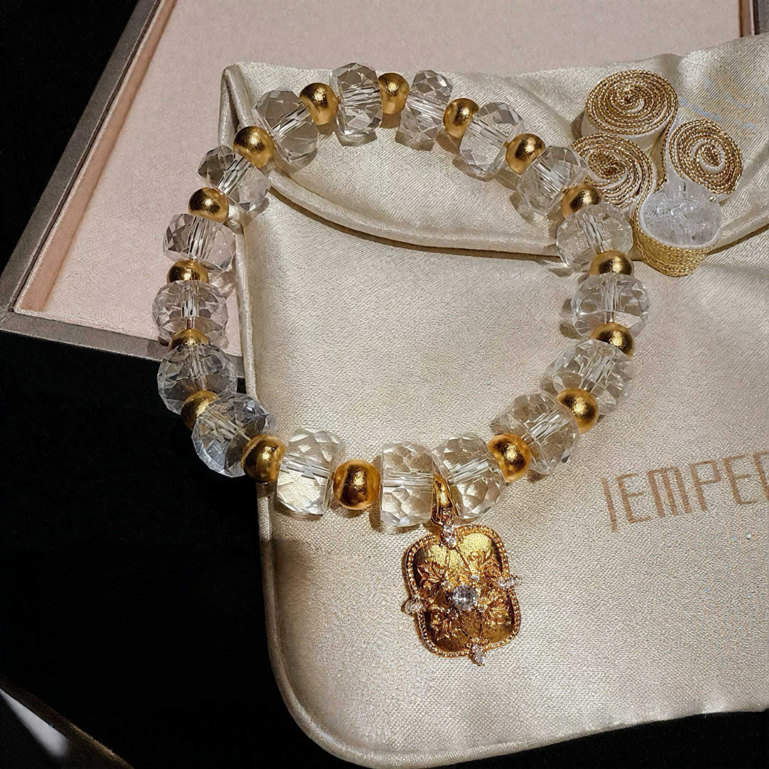 faceted crystal bracelet
